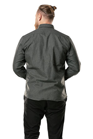 Uzun Kol Oduncu Erkek Pazen Sonbahar ve Kışlık Gömlek Haki 4003