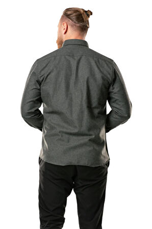 Uzun Kol Oduncu Erkek Pazen Sonbahar ve Kışlık Gömlek Haki 4003