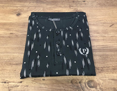 Pijadore Erkek Füme Kısa Kol Pijama Takımı 1692