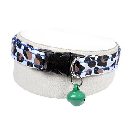 X-Perk Leopar Desenli Zilli Kedi Köpek Tasması 2'li Set