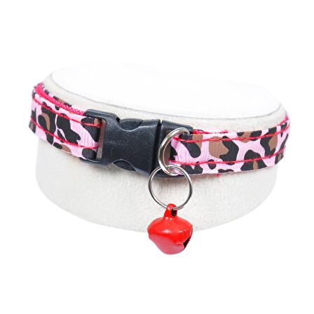 X-Perk Leopar Desenli Zilli Kedi Köpek Tasması 2'li Set
