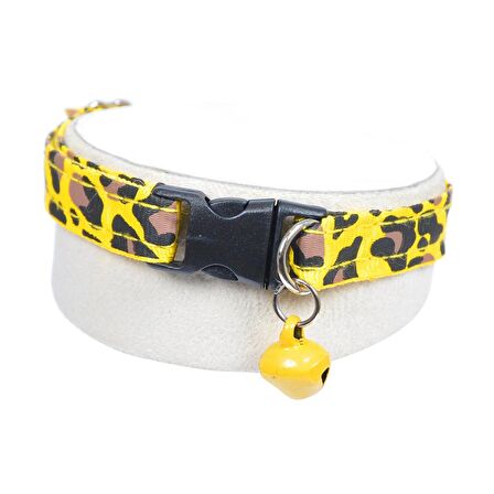 X-Perk Leopar Desenli Zilli Kedi Köpek Tasması 2'li Set