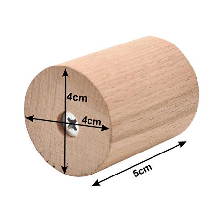 Masa Sandalye Mobilya Koltuk Ayak Yükseltici 6'lı Boyasız 5 cm