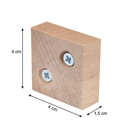 Masa Sandalye Mobilya Koltuk Ayak Yükseltici Ağaç Takoz 6'lı Boy 15 mm En 4 cm