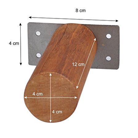 Ahşap Ayak Mobilya Baza Koltuk Kanepe Ünite Sehba Dolap Ayağı Boy 12 cm Çap 4 Cm