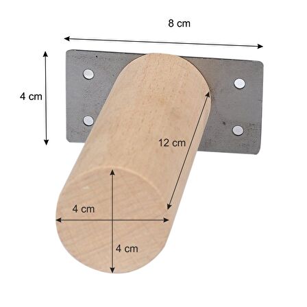 Ahşap Ayak Mobilya Baza Koltuk Kanepe Ünite Sehba Dolap Ayağı Boy 12 cm Çap 4 Cm Boyasız