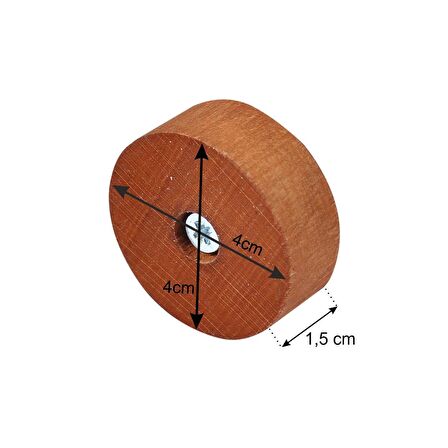 Masa Sandalye  Koltuk Ayak Yükseltici Ağaç Takoz 6'lı Boy 15 mm Çap 4 