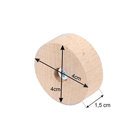 Masa Sandalye  Koltuk Ayak Yükseltici Ağaç Takoz 6'lı Boy 15 mm Çap 4 Cm