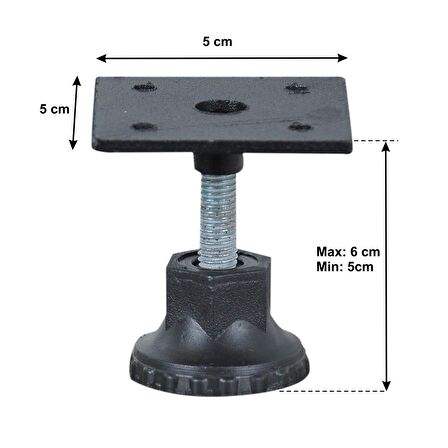 Mobilya Ünite Kitaplık Dolap Ayarlanabilir Ayak Boy 6 cm