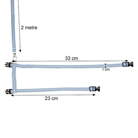 Kedi Göğüs Bel Gezdirme Tasması Gezdirme Kordon Boyu 2 Metredir