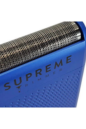 Supreme Trimmer Mavi Solo Tek Folyo Shaver | 7800 RPM Motor, USB-C, Hipoalerjenik Folyo