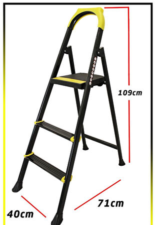 ERTEKPA Leo 2+1 Basamaklı Metal Merdiven