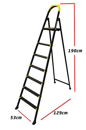 Leo 6+1 Basamaklı Metal Merdiven