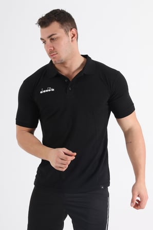 Diadora Liv Kamp Polo T-Shirt Siyah