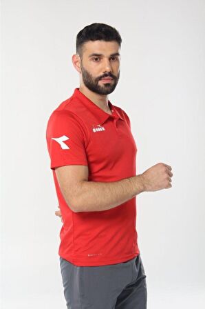 Diadora Nacce Kırmızı Polo Yakalı T-Shirt  -  1TSR06-Kırmızı
