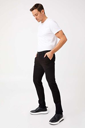 ERKEK SİYAH REGULARFIT / RAHAT KALIP STD PANTOLON