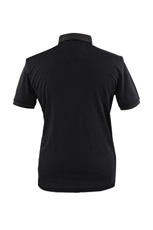 ERKEK SİYAH STANDART POLO YAKA TİŞÖRT