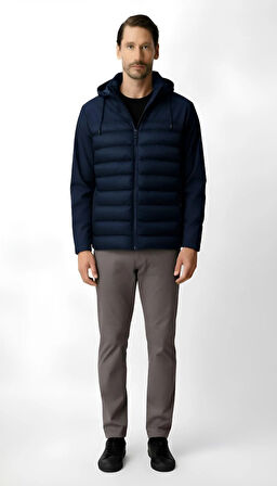 Erkek Lacivert   Mont