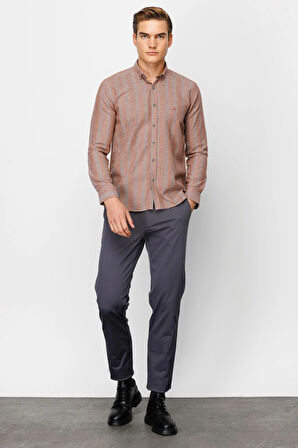 Erkek Kiremit Dynamic Fit Ted Baker Düğmeli Gömlek