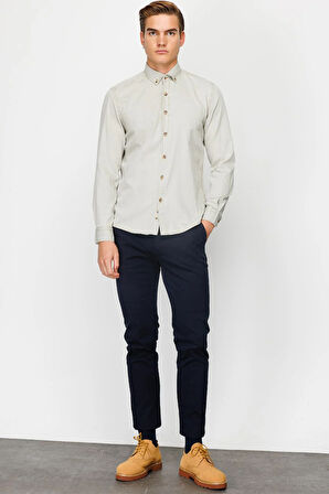 Erkek Haki Dynamic Fit  Gömlek