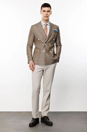 ERKEK KAHVE SLIM FIT / DAR KALIP GENİŞ KIRLANGIÇ CEKET