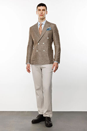 ERKEK KAHVE SLIM FIT / DAR KALIP GENİŞ KIRLANGIÇ CEKET