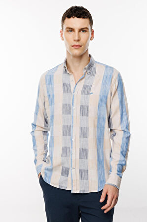 Erkek Bej Dynamic Fit Üst Gömlek