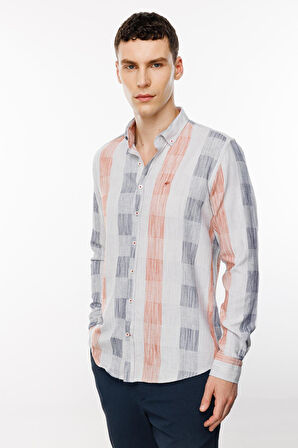 Erkek Kiremit Dynamic Fit Üst Gömlek