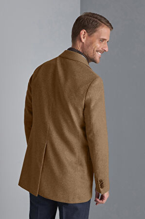 ERKEK CAMEL REGULARFIT / RAHAT KALIP CEKET YAKA KABAN