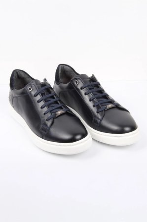 Erkek Lacivert Sneaker – Günlük Şık Rahat Taban Ayakkabı