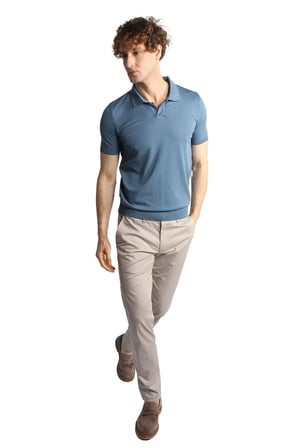 İndigo Slim Fit Dar Kalıp Polo Yaka Düz Kısa Kollu Triko Tişört