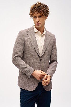 ERKEK KAHVE REGULARFIT / RAHAT KALIP GENİŞ KIRLANGIÇ CEKET