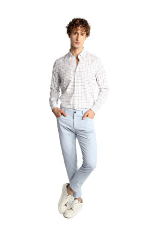 ERKEK MAVİ SLIM FIT / DAR KALIP STD PANTOLON