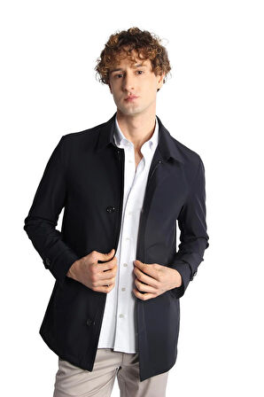 Erkek Lacivert   Trench