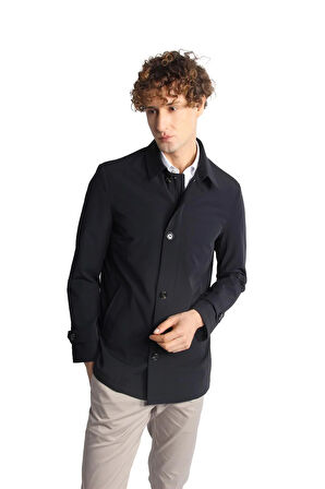 Erkek Lacivert   Trench