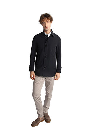 Erkek Lacivert   Trench