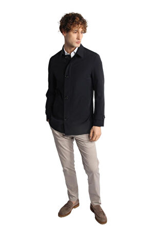 Erkek Lacivert   Trench