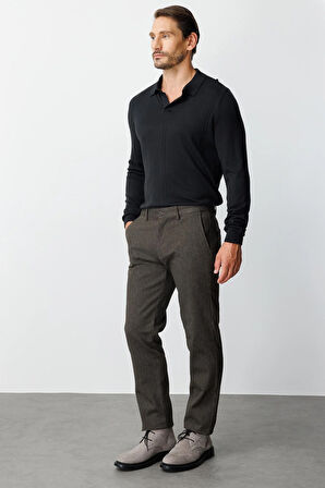 ERKEK KAHVE REGULARFIT / RAHAT KALIP STD PANTOLON