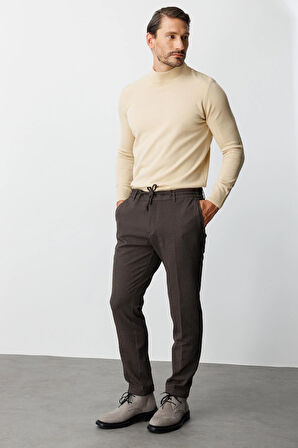 ERKEK KAHVE DYNAMIC FIT STD PANTOLON