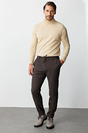 ERKEK KAHVE DYNAMIC FIT STD PANTOLON