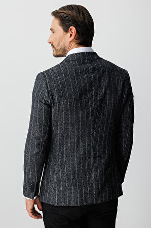 ERKEK SİYAH SLIM FIT / DAR KALIP GENİŞ KIRLANGIÇ CEKET