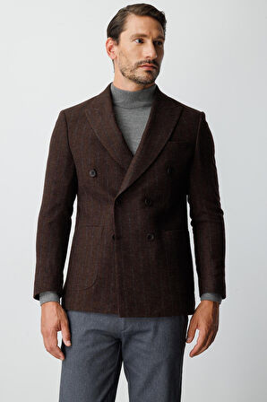 ERKEK KİREMİT SLIM FIT / DAR KALIP GENİŞ KIRLANGIÇ CEKET