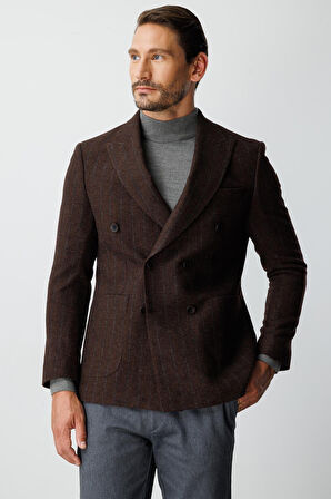 ERKEK KİREMİT SLIM FIT / DAR KALIP GENİŞ KIRLANGIÇ CEKET