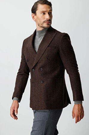 ERKEK KİREMİT SLIM FIT / DAR KALIP GENİŞ KIRLANGIÇ CEKET