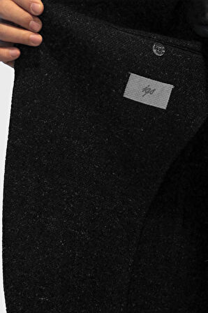 Siyah Barı (4 drop)  / Geniş Kalıp Mono Yaka Ceket