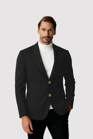Antrasit Mono Yaka Slim Fit Dar Kalıp Erkek Ceket