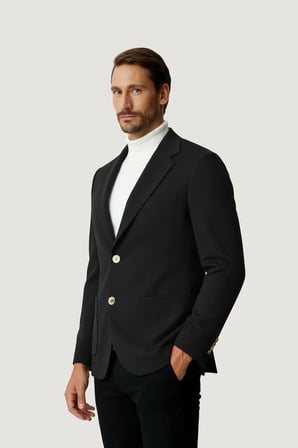 Antrasit Mono Yaka Slim Fit Dar Kalıp Erkek Ceket
