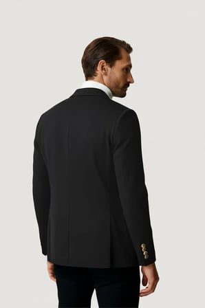 Antrasit Mono Yaka Slim Fit Dar Kalıp Erkek Ceket