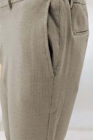 Gri Dynamic Fit Lastikli İpli Erkek Pantolon | Konforlu Smart Casual