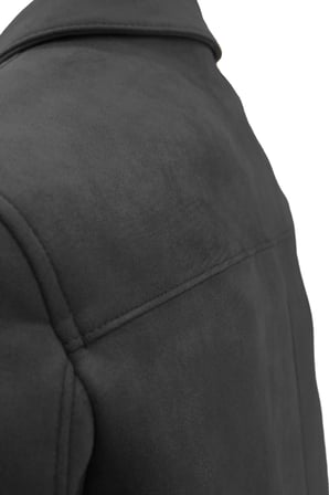 Siyah Süet Görünümlü Erkek Mont | Modern Şehir Stili